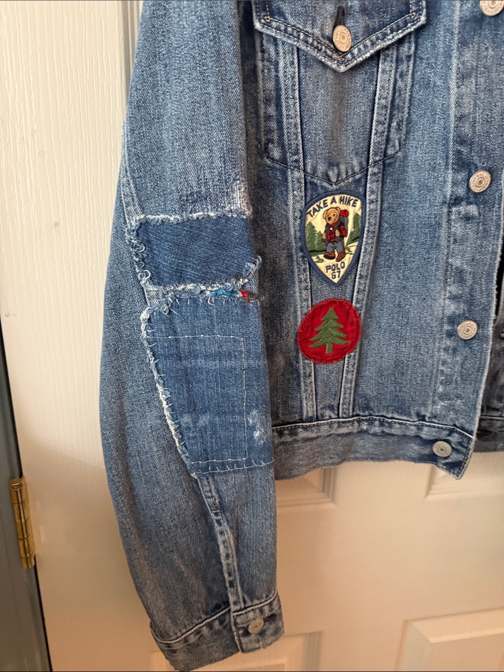 Ralph Lauren Light Blue Denim Jacket with Polo Label - Picture 3 of 6